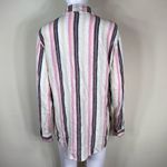 Sanctuary Linen/Rayon Mix Striped Boyfriend Shirt Photo 3