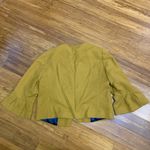 Loft  Petite Textured Open Front Cropped Jacket Bell‎ Sleeve Mustard Yellow XSP Photo 3