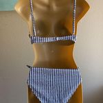 Xhilaration Large black and white gingham two piece bikini retro style Photo 3