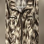 Chico's Zenergy by Chico’s Brown/Beige Zip Up Abstract Print Jacket Size 2 Photo 6