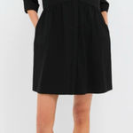 Tuckernuck  Black Stretch Crepe Royal Shirt Dress Photo 0
