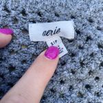 Aerie  small grey chunky v neck sweater open knit cozy oversized Photo 3