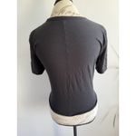 Lululemon Shirt Womens 4 Black Knot Tie Front Yoga Gym Stretch Lightweight * Photo 2