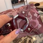 Coach Signature Sufflette cloth handbag Very good condition Burgundy, Cloth Photo 11