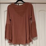 Free People  Parisian nights  Terracotta Bell Sleeve Blouse small Photo 6