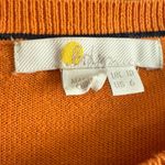 BODEN | Pumpkin Orange Cotton Puff sleeve Short Sleeve Cardigan Sweater | Size 6 Photo 3