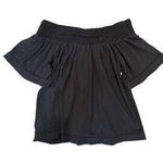 Roxy 100% Cotton Smocked Off Shoulder Short Bell Sleeves Flowy Blouse XS Photo 0