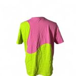Nike Colorblock T Shirt Pink Neon Green Swoosh Logo Cotton Size M Photo 1