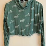 Puma Women's Amplified Light Weight Hoodie in Blue Spruce Size: Medium Photo 2