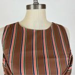J.O.A. Brown Stripe Knot Crop Top Photo 36