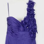 Jovani Purple 100% Silk One Shoulder Formal Gown Photo 2