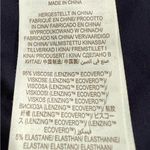 NWT Boden Rouched‎ Yoke Jersey Shirt Navy Blue Button Up Flowy Top US Size 12 Photo 4