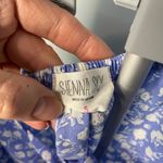 Sienna Sky Blue and white floral off the shoulder top size small‎  Photo 4