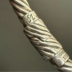 ROBERT MANSE 925 Bali Sterling Silver 18K Gold Labradorite Twisted Cable Bangle Photo 13