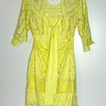 The Clothing Company Lemon Yellow Lace Dress Photo 0