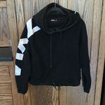 Zyia  Cropped Logo Drawstring Hoodie in Black Women’s size 2XL‎ Photo 2