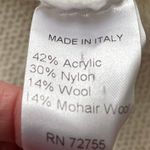 Gio & Gio. White Wool and Mohair Blend Tiered Sleeve Sweater, size S Made in Italy Photo 3