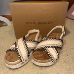 Kelsi Dagger Brooklyn Pace Raffia Anthropologie Wedge Sandals neutral 6.5 M White Photo 1