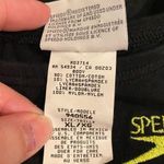 Speedo Women’s Authentic Fitness Crop Top- Blk w/Neon Yellow Logo Details, Sz XL Photo 5