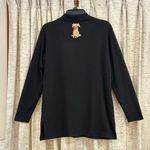 Bechamel Vintage Dog Applique Long Sleeve Polo Black Size M Photo 6