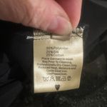 white ruffle bib dress pleated black knee length skirt Sz L cotton poly silk Size L Photo 2