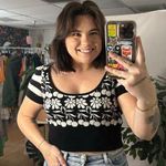 Anthropologie  Maeve Trixie Sweater Tee Cropped Black Size XSP Photo 0