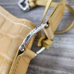 Brighton Ladies Yellow Cream Crocodile Pattern Patent Leather Shoulder Bag Photo 12