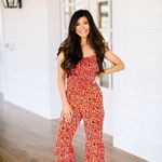 These Three Boutique Red Cheetah Jumpsuit Photo 0