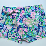 Lilly Pulitzer Kaden Stretch Shorts Multi Beak Calm Carry On 4" Inseam Size 16 Photo 0