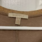 Bordeaux  Anthropologie Metallic Copper 100% Linen Short Sleeve Blouse Shirt Photo 2