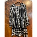 Maeve Anthropologie  Dominique Jacquard Mini Dress Pockets Medium M Oversize Photo 3