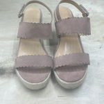LC Lauren Conrad Lauren Conrad scalloped espadrille wedge sandals Photo 0