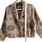 Orvis Vintage Blazer Women M Brown Southwest Aztec Tapestry Jacket Boho Western Photo 6