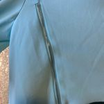 Charlotte Russe 3/20🦋 light Blue Cut Out Back blazer with Silver Faux Zipper Photo 1