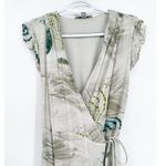 ALLSAINTS  Dela Ngaru Cap Sleeve Wrap Dress In Soft Green Size 4 Photo 5