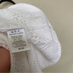 ALC Frank A.L.C Trevi‎ Crochet Knit Fringe Sheath Dress white size M Photo 5