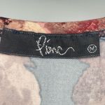 Pine Blue Pink Floral Tunic Top Medium Cottagecore Boho Romantic Y2K Style Blue Photo 4