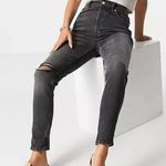 Free People High Rise Dark Grey Zuri Mom Jeans NEW Photo 0