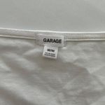 Garage Off The Shoulder Puff Sleeve Crop Top in White, Medium Photo 5