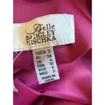 Belle Badgley Mischka Dress Womens 2 Fuchsia Fit & Flare V-Neck High Low Pockets Photo 4