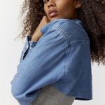 Urban Outfitters RENEWAL Remade Blue Denim Shirt Shrug Photo 0