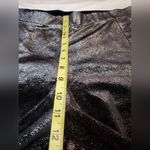Juicy Couture  Women XL Velour Shiny Flare Black Silver Pull On Wide-Leg Pants Photo 4