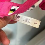 SO White Pink Leopard Print Bra Colorful Underwire Womens 34A  Photo 6