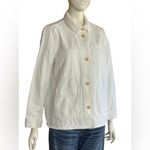 J.Crew  100%Cotton Cream Denim Jacket Size Medium Photo 4