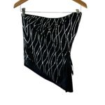 SheIn Going Out Top Black w/ Silver Contrast Sequin Drawstring Side Tube  Top Medium Photo 5