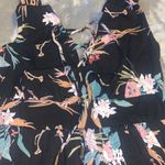 Size XS Coco + Jaimeson Black Floral Sundress Lace Up Front Low Back Shark Bite Photo 7