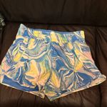 Avia  Women's Athletic Shorts - Blue, Yellow, Pink Swirl Photo 0