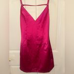 superdown  Fuchsia Satin Chemise Photo 4