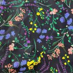 Victoria's Secret  Tote Bag Large Floral Flower Navy Blue Zippered Canvas Beach Photo 4