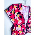 Beach Betty Swim Top Medium NWT Retro Floral Padded Cap Sleeve by Miracle Brands Red Photo 8